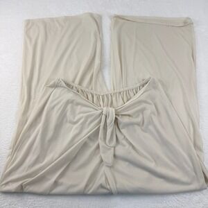 Vintage Petra Fashions Wide Leg Lounge Pajama Pants Women 3X Cream Semi Sheer